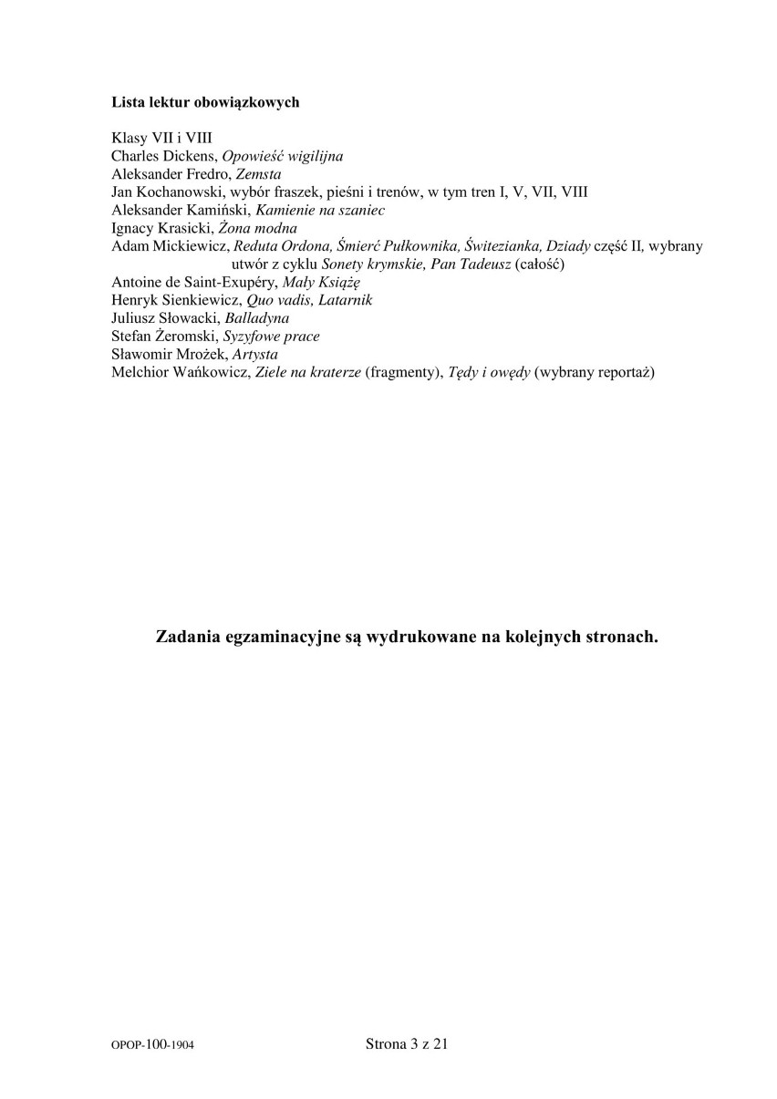 Egzamin ósmoklasisty POLSKI - ARKUSZE, ODPOWIEDZI, ZADANIA. "Mały Książę" na egzaminie ósmoklasisty z języka polskiego? [18.04.2019 r.]