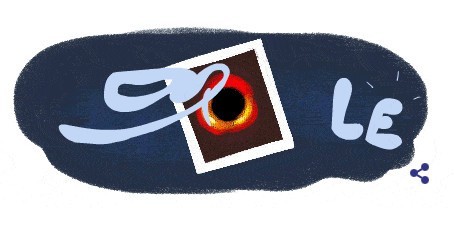 Google Doodle [12.04.2019]. Z okazji pierwszego w historii zdjęcia czarnej dziury