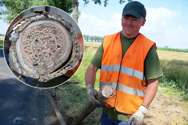 Wartość przewodu, którego średnica wynosi 10 centymetrów szacowana jest na setki tysięcy złotych.