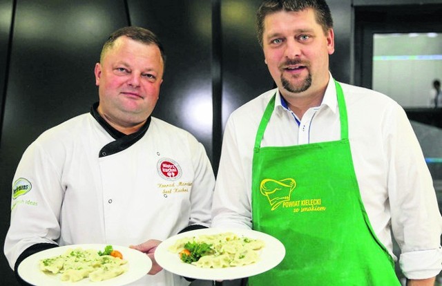 Na konkurs zapraszają jurorzy: starosta kielecki Michał Godowski (z prawej) oraz szef kuchni Hotelu Grafit - Konrad Marcisz.