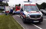 Nowy Sącz. Dwa auta osobowe zderzyły się na rondzie przy szpitalu