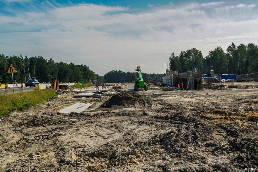 Tak w połowie sierpnia wyglądał plac budowy obwodnicy Poręby...