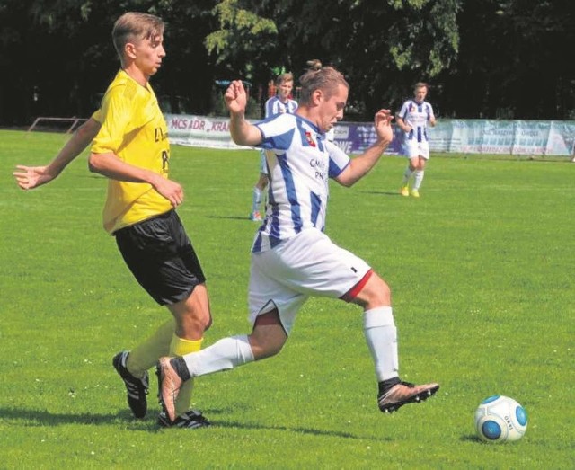 Grzegorz Turek na inaugurację sezonu strzelił dwa gole Spójni