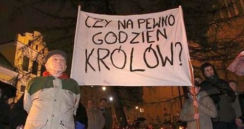 Protest w Krakowie