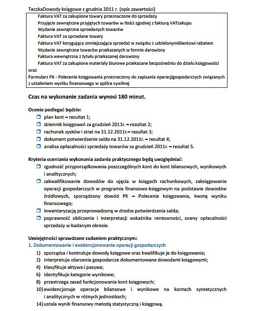 Nowy egzamin zawodowy 2014: TECHNIK RACHUNKOWOŚCI [ARKUSZE, PYTANIA]  