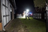 Pożar w budynku Muzeum Kultury Ludowej Pomorza w Swołowie [zdjęcia]