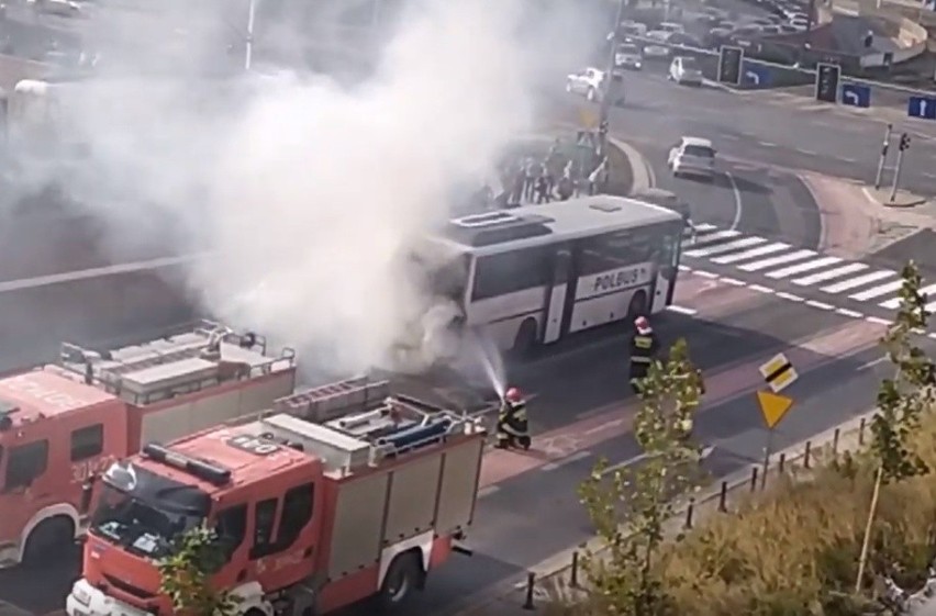 Pożar autobusu we Wrocławiu