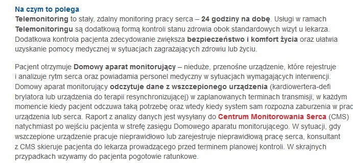 Telemonitoring serca jest przyszłości a kardiologii