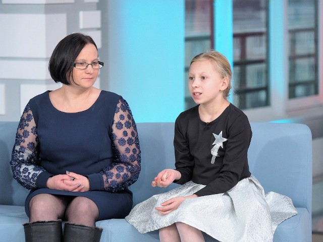 Gabrysia Szeliga podczas pobytu na antenie "Dzień dobry TVN" ze swoją mamą.