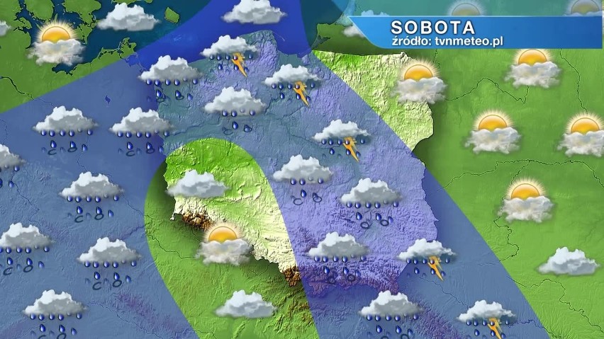 26 września załamanie pogody: deszcz i przelotne burze....