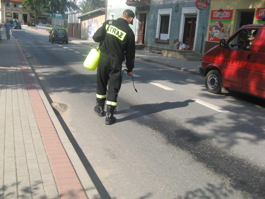 Świeradów Zdrój: Rozlany olej powodem kłopotów (ZDJĘCIA)