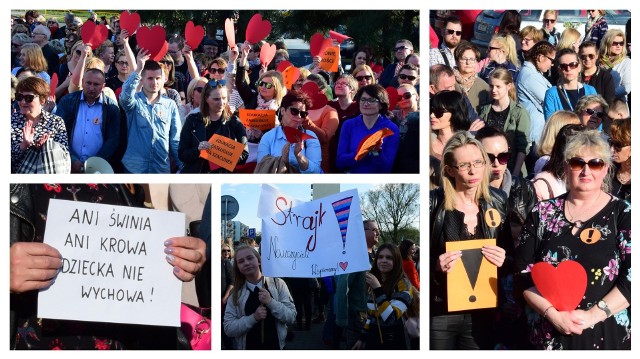 Kilkaset osób wzięło udział w manifestacji przed halą sportową w Inowrocławiu.Na manifestację przybyli nauczyciele (w tym emerytowani), uczniowie, rodzice, samorządowcy, związkowcy i politycy. Padły mocne słowa. Więcej w materiale wideo: