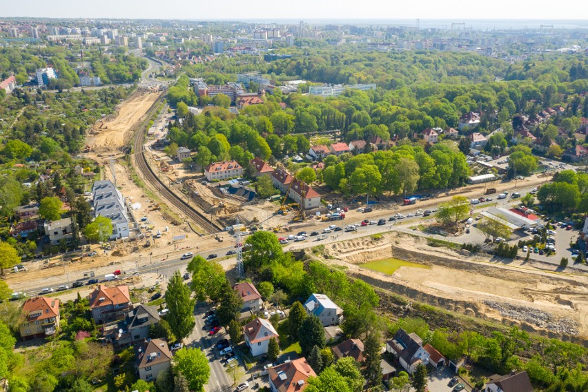 Węzeł Łękno w Szczecinie. Zobaczcie, jak wygląda budowa z lotu ptaka! [WIDEO, ZDJĘCIA]