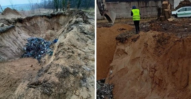 Pięć pełnych ciężarówek odpadów tworzyw sztucznych zostało wrzuconych do wcześniej przygotowanego wykopu o głębokości pięciu metrów. Proceder ujawnili mieszkańcy Dąbrówki, koło Bytowa. Poinformowali policję i WIOŚ. Przedsiębiorca się tłumaczy: nie chciałem, aby śmieci rozwiał wiatr!