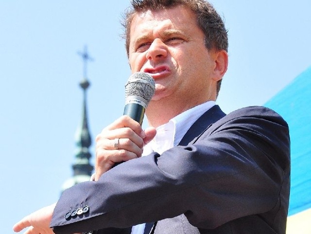 Janusz Palikot, lider Ruchu Palikota odwiedzi w sobotę Tarnobrzeg.