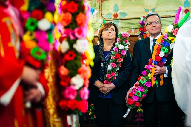Prezydent Komorowski z małżonką był dziś w Łysych (zdjęcia)