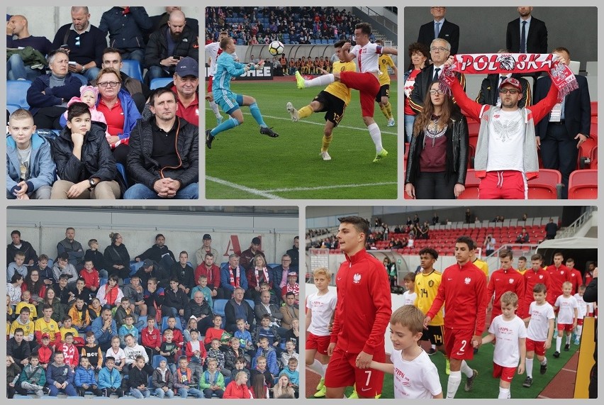 Mecz piłki nożnej U-17 Polska-Belgia na stadionie OSiR we...