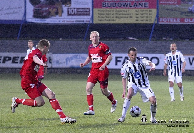 Łukasz Pielorz występował przeciwko Sandecji, grając w barwach Odry