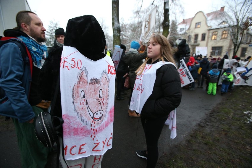 Protest przeciwko polowaniom na dziki