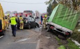 Wypadek na DW 551 w Grzybnie. Droga do Unisławia była zablokowana