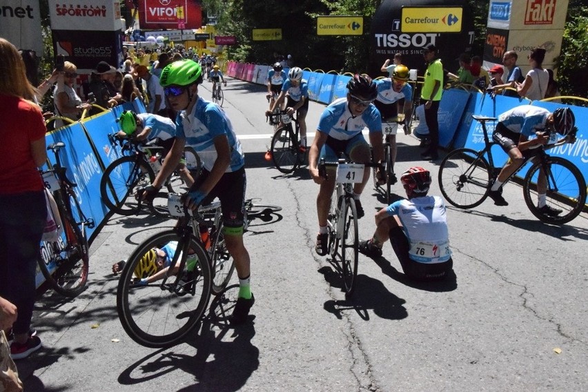 Kinder+Sport Mini Tour de Pologne w Szczyrku 2018 ZDJĘCIA Ciężka wspinaczka pod Orle Gniazdo