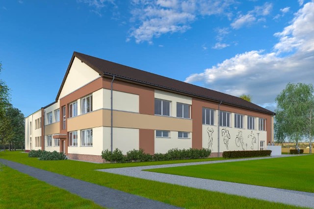 Tak ma wyglądać rozbudowana Szkoła Podstawowa w Grabiu (gmina Wieliczka). Inwestycję zaplanowano w latach 2022-2023