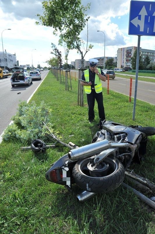 Hetmańska - Wypadek motocyklisty