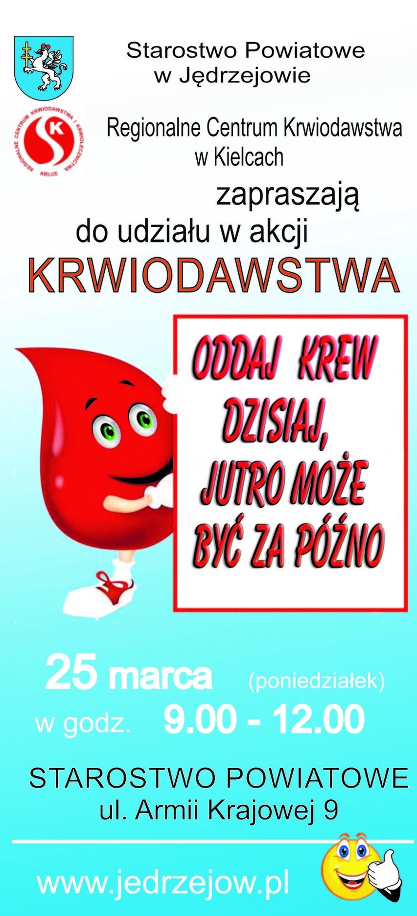 Akcja honorowego krwiodawstwa ze Starostwem Powiatowym w Jędrzejowie!