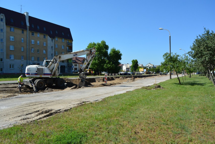 Ostrołęka. Budowa ronda na Goworowskiej. Tak wyglądają prace związane z przebudową skrzyżowania. 29.06.2021. Zdjęcia