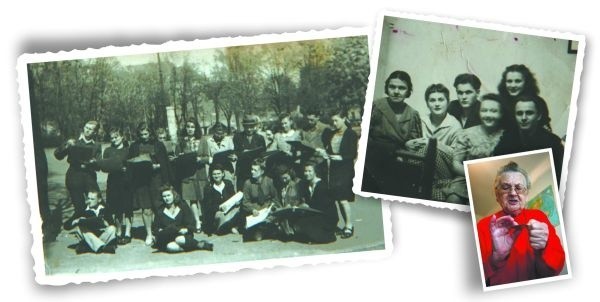 A tu już podczas nauki w liceum pedagogicznym w Świdnicy (pierwsze z lewej)