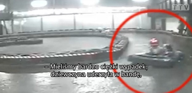 Wpadek na torze kartingowym w Sosnowcu