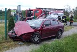 Wypadek w Biłgoraju: Skoda uderzyła w daewoo. Cztery osoby ranne