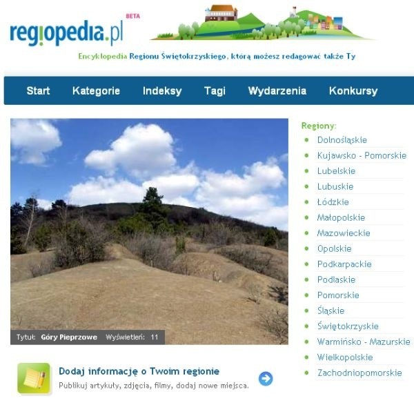 Wejdź na www.regiopedia.pl, zarejestruj się, publikuj hasła i wygrywaj wspaniałe nagrody!