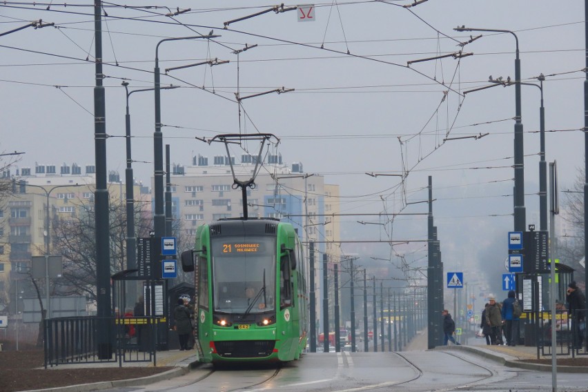 19 lutego tramwaje wróciły na nowe torowisko w Dąbrowie...