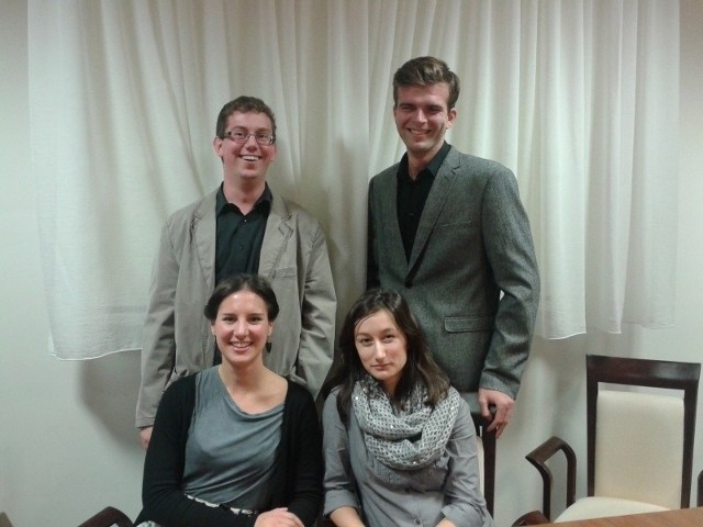 Franziska Wielde, Christoph Hartmann (z lewej) oraz Marcin Piwecki i Urszula Paliczka są kolegami ze studiów.