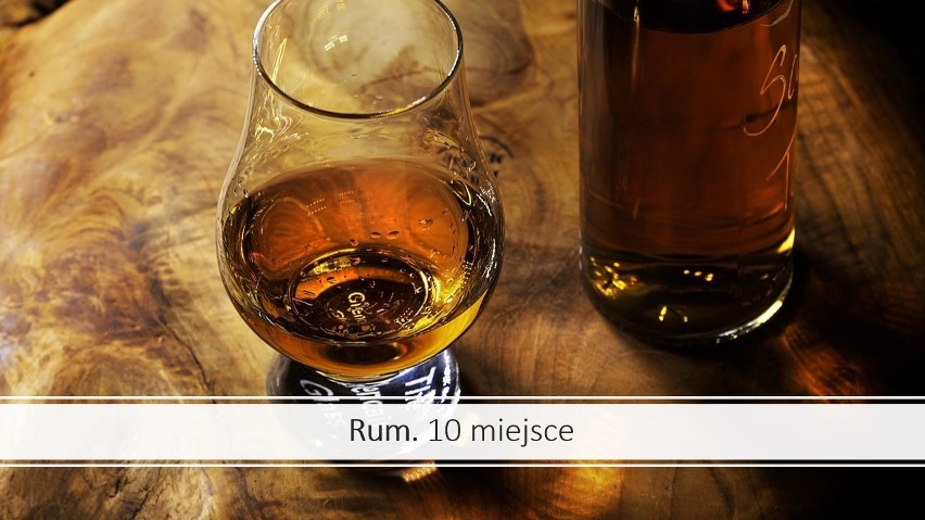Pierwszą dziesiątkę ulubionych trunków Polaków zamyka rum....
