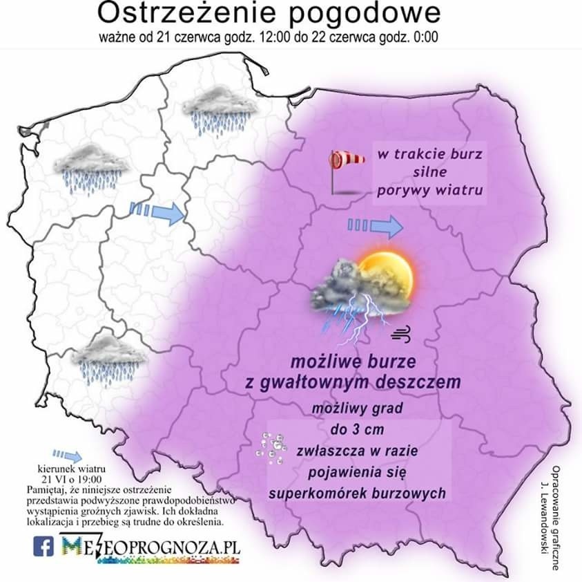 Burza nad Poznaniem. IMGW ostrzega przed burzami z deszczem...