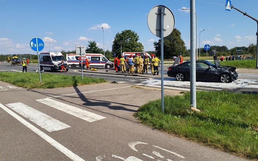 Trzy ofiary śmiertelne wypadku na trasie Lublin - Opole Lubelskie. 77-latek wymusił pierwszeństwo