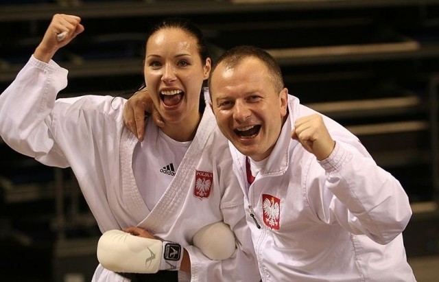 Kamila Warda z trenerem