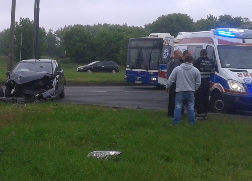 Zderzenie miało miejsce przy ul. Fordońskiej na wysokości...