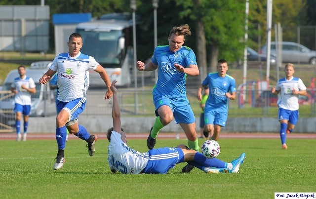 Piłkarze Bałtyku Koszalin podczas jednego z poprzednich ligowych meczów.