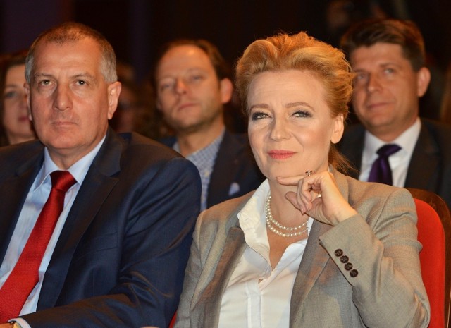 Rafał Dutkiewicz i Hanna Zdanowska na konwencji wyborczej w Łodzi