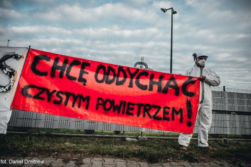 Protest mieszkańców przed strefą ekonomiczną w Lublińcu