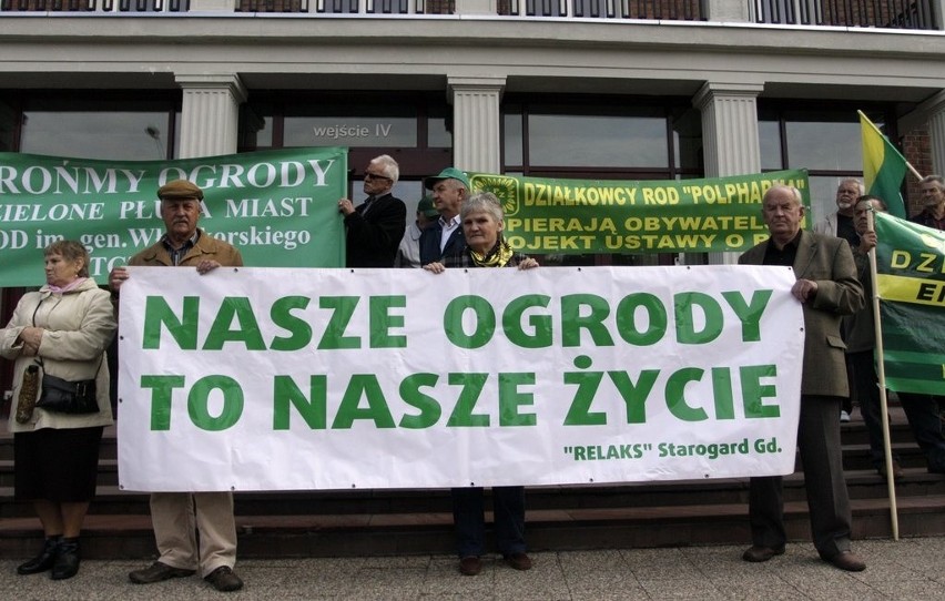 Protest działkowców w Gdańsku [20.09.2013]