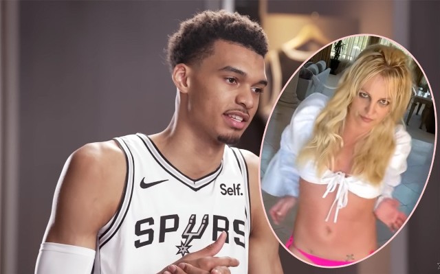 Nowa gwiazda NBA, Victor Wembanyama, i gwiazda muzyki pop Britney Spears