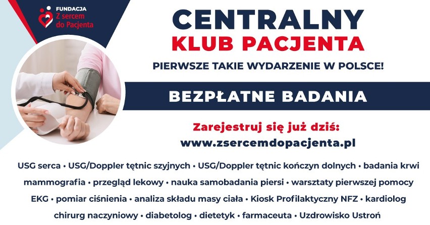 Centralny Klub Pacjenta w Katowicach – wykłady ekspertów, bezpłatne badania i spotkanie z gwiazdami. 