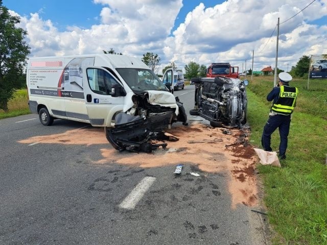 Wypadek w Domaszowicach. Służby ratunkowe w akcji