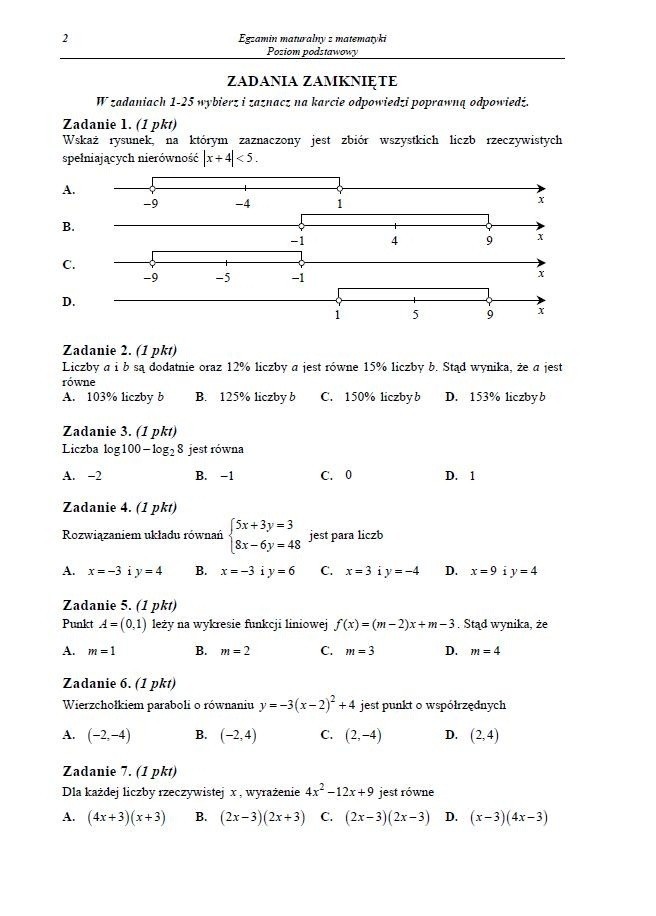 WSZYSTKIE ROZWIĄZANIA ZADAŃ MATEMATYCZNYCH NA...