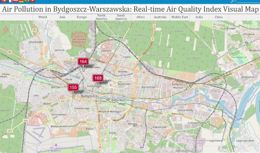 Smog w Bydgoszczy. Nasze miasto z najgorszym powietrzem w kraju. Normy jakości powietrza przekroczone ekstremalnie!