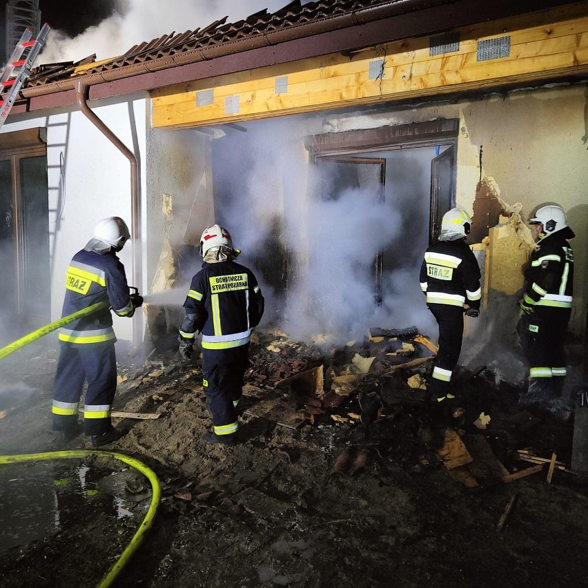 Pożar domu jednorodzinnego w Solcu Kujawskim